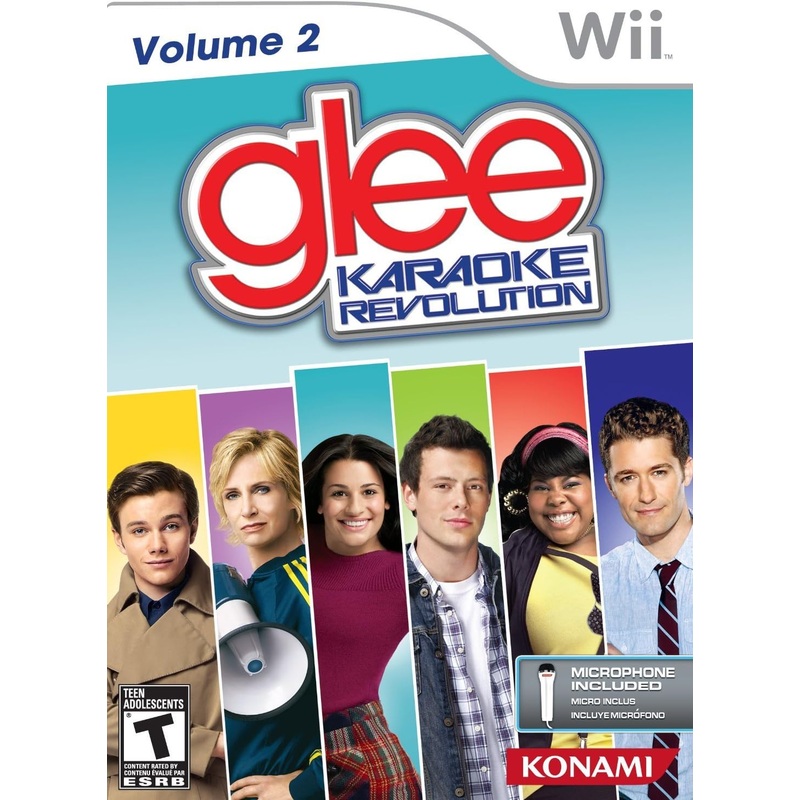Glee Karaoke Revolution Bundle With Microphone Wii New