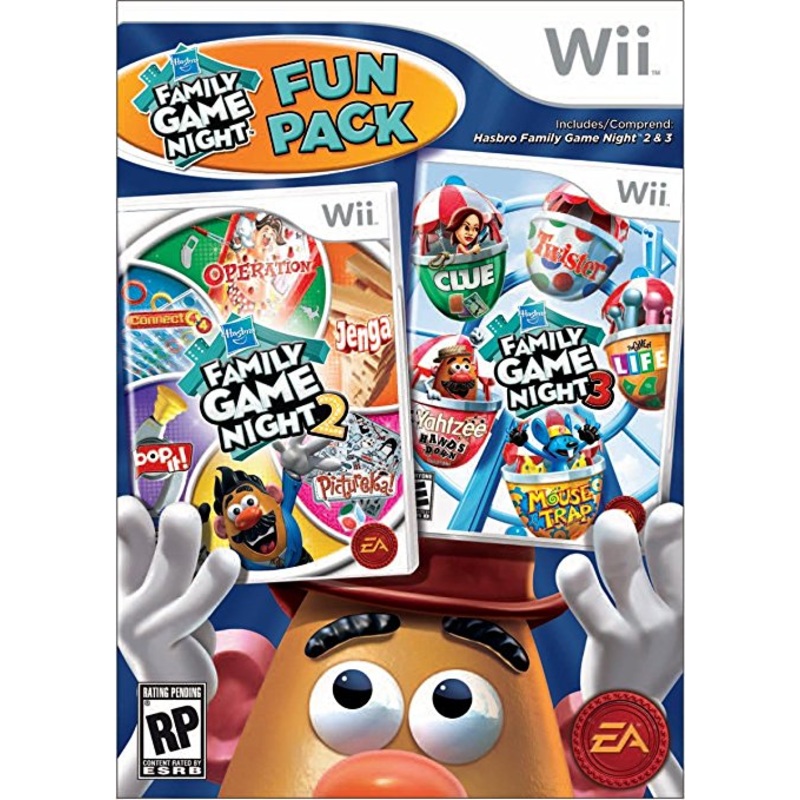Hasbro Family Game Night Fun Pack Wii Used