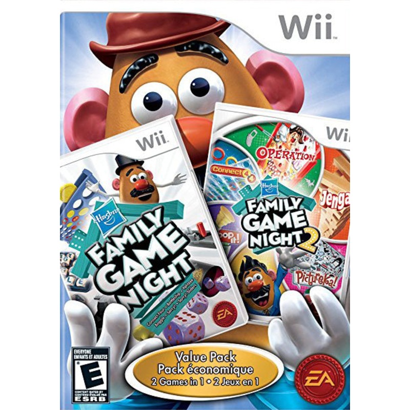 Hasbro Family Game Night Value Pack Wii Used