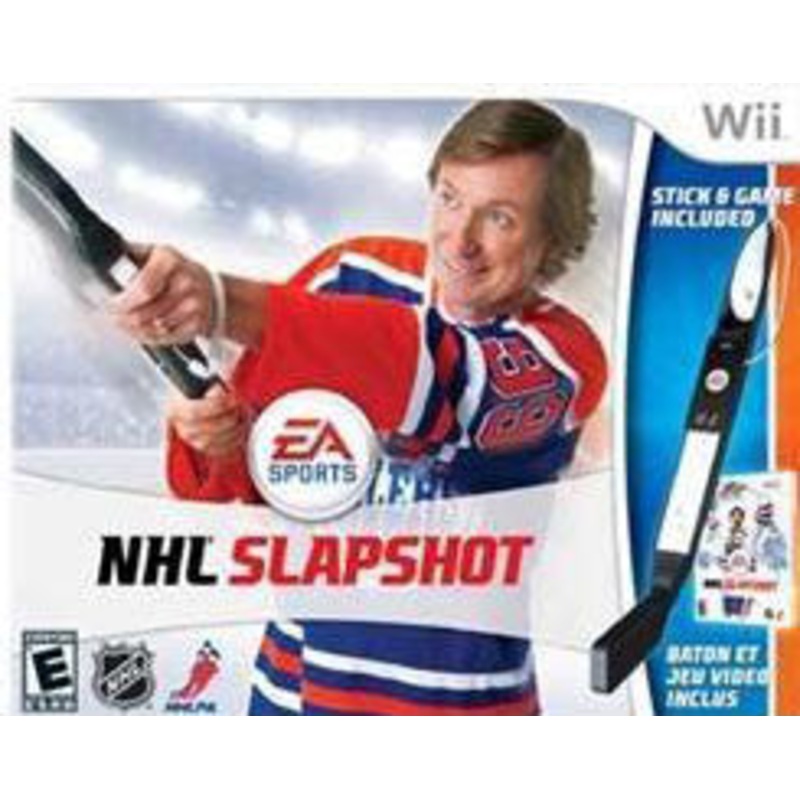 NHL Slapshot Bundle With Stick Wii Used