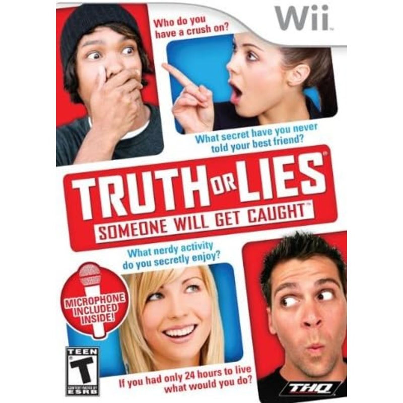 Truth Or Lies With Microphone Wii New