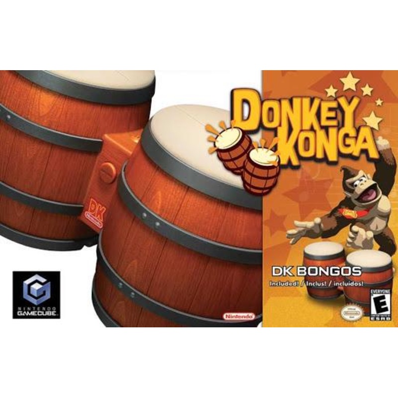 Donkey Konga Bundle Game And Bongos in Box GameCube Used