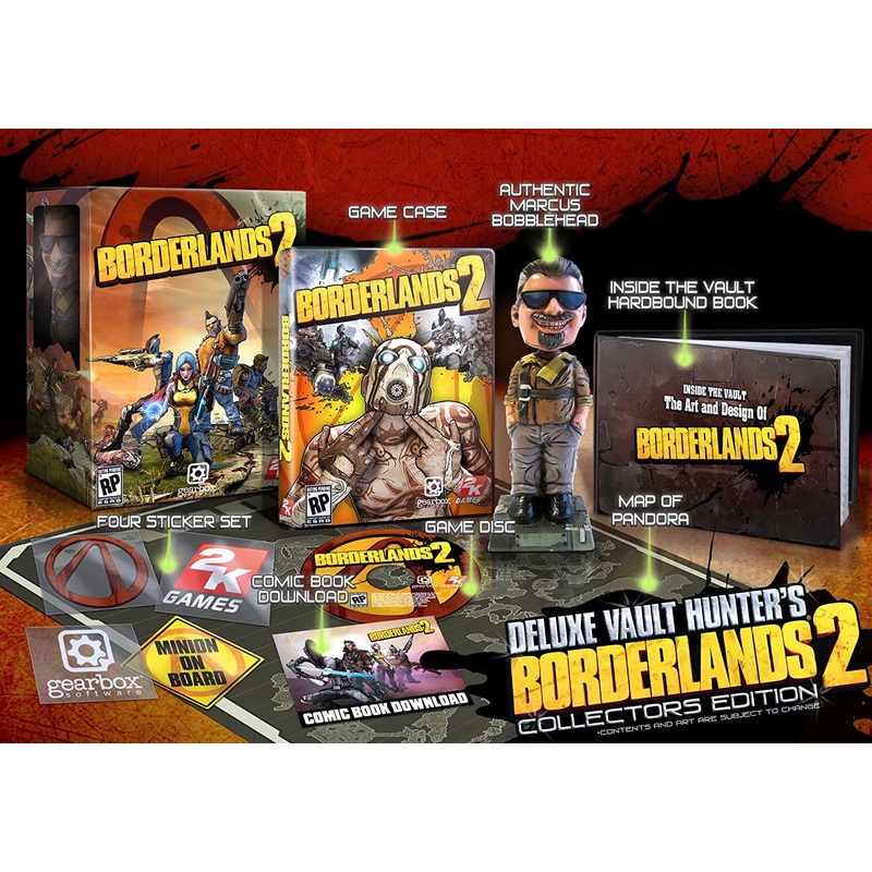 Borderlands 2 Deluxe Vault Hunters Collectors Edition 360 Used