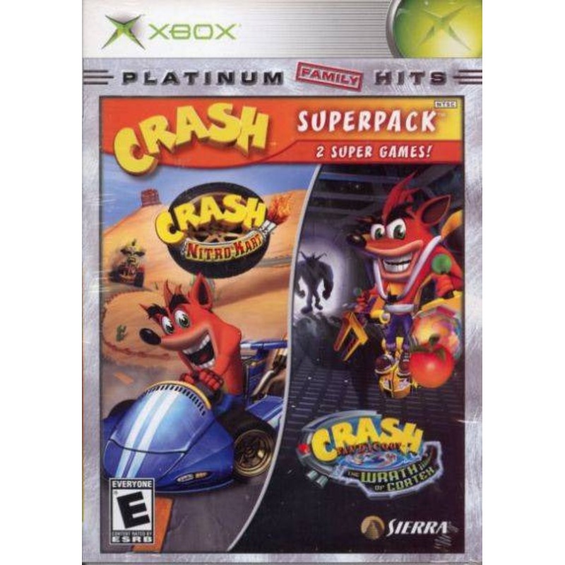 Crash Bandicoot Super Pack Nitro Kart & Wrath of Cortex NTSC Xbox Used