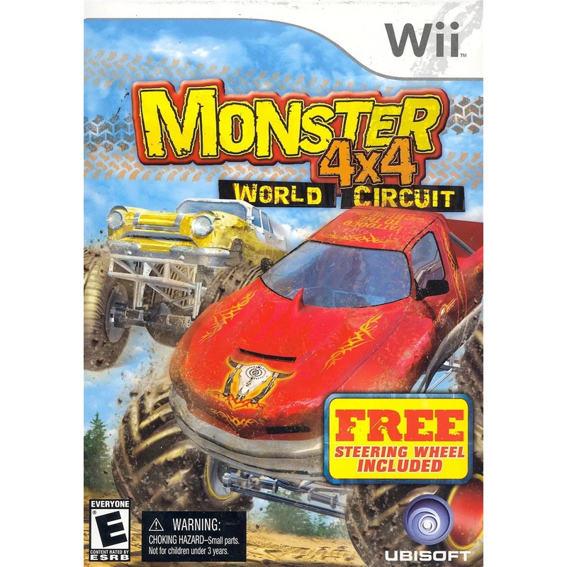 Monster 4X4 World Circuit with Wheel Wii New