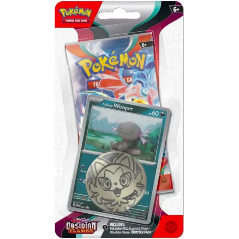Pokemon Pokemon Scarlet & Violet Obsidian Flames With Wooper Foil Card