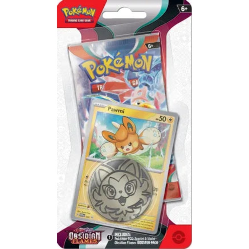 Pokemon Scarlet & Violet Obsidian Flames With Pawmi Foil Card