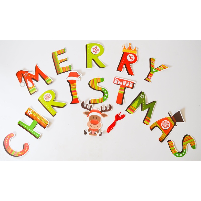 Alphabet Christmas Decor Banner