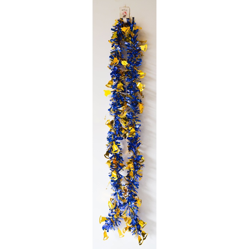 Blue Gold Bell Garland Christmas Decor