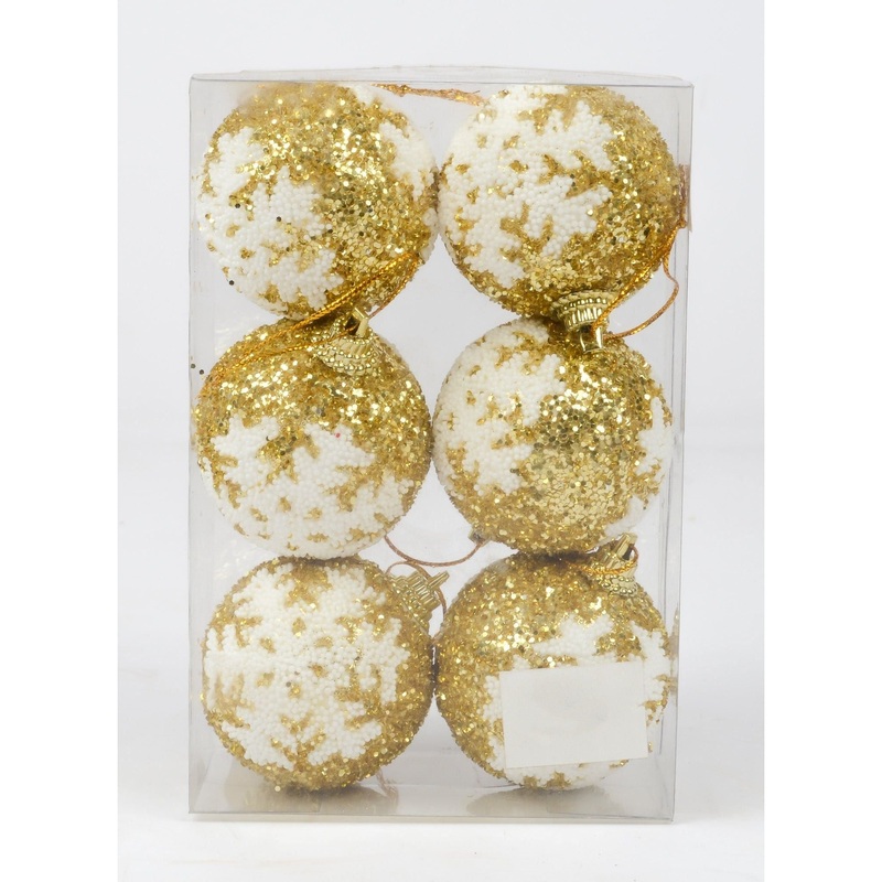Flake Gold Ball Christmas Decor 19CW5