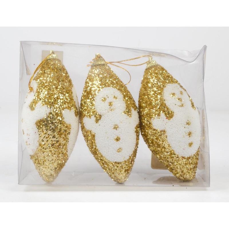 Gold Snowman Christmas Decor 19CW135