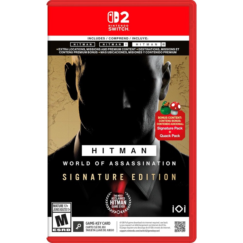 Hitman World Of Assassination Signature Edition Game Key Card Switch 2 Used