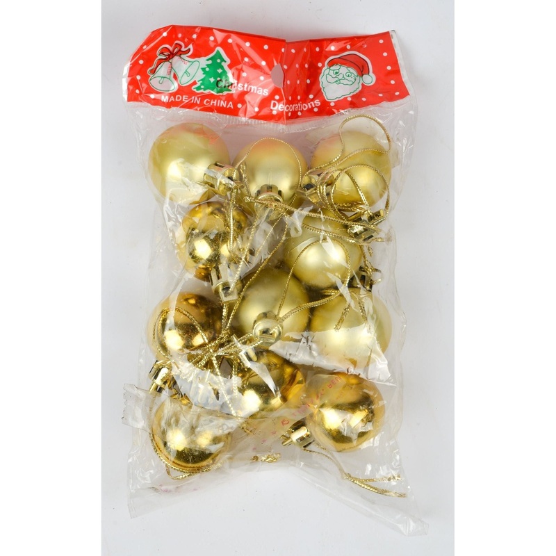 Mini Gold Balls Christmas Decor 19V3409