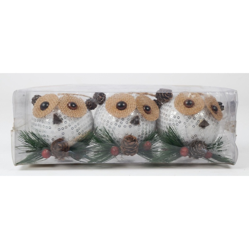 Owl Ball Christmas Decor 19BD874