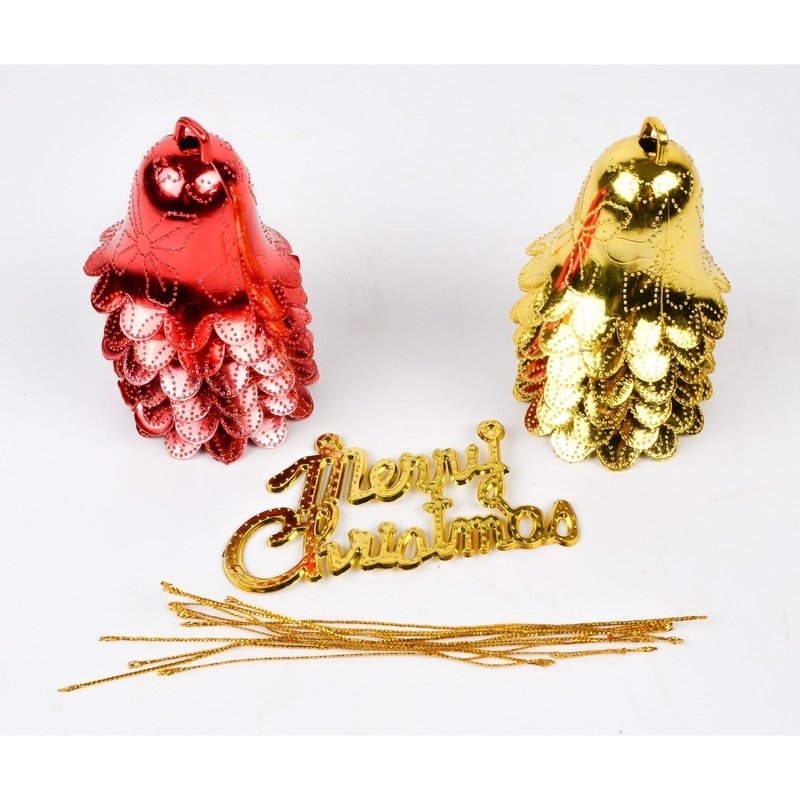 Red and Gold Bells Christmas Decor 19H3