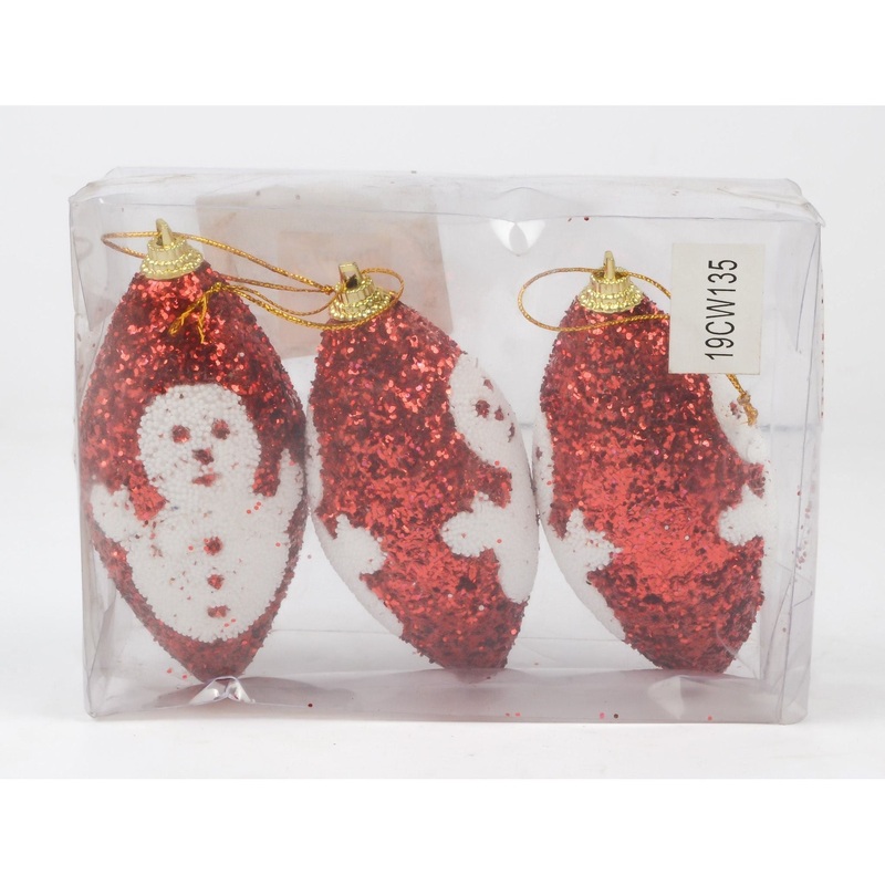 Red Hang Snowman Christmas Decor 19CW135