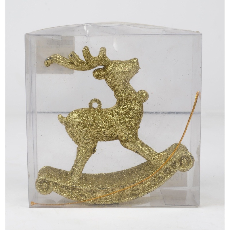 Reindeer Gold Rocking Decor 19CV44