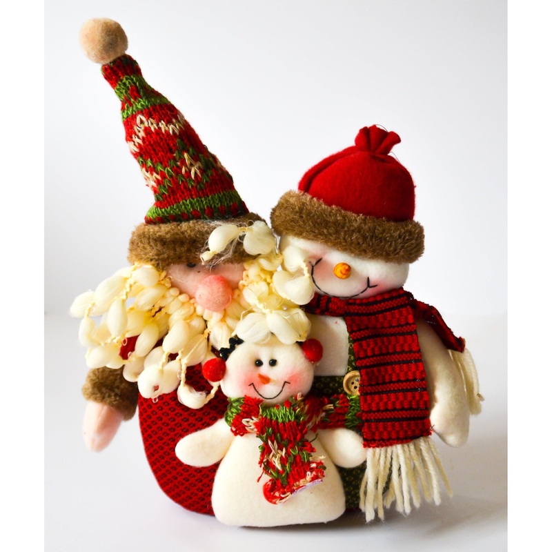 Santa with Snowman Christmas Decor