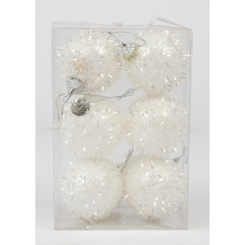 White Ball Christmas Decor 19Y96
