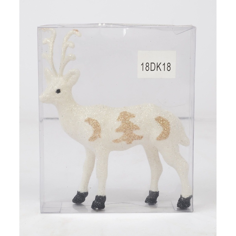 White Reindeer Christmas Decor 18DK18
