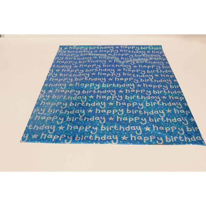 Wrapping Happy Birthday Blue