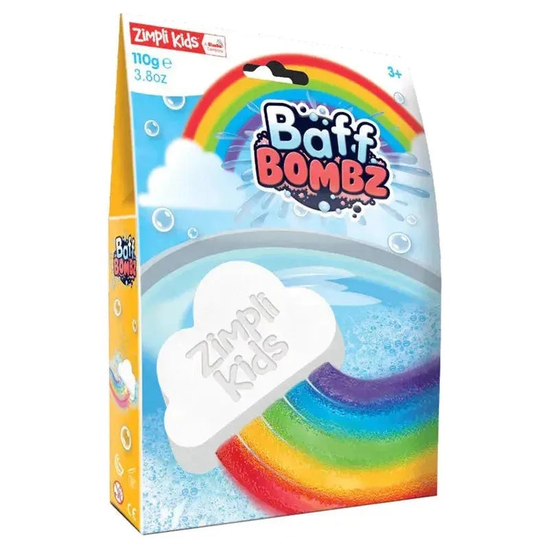 Zimpli Bath Bomb White Cloud Rainbow