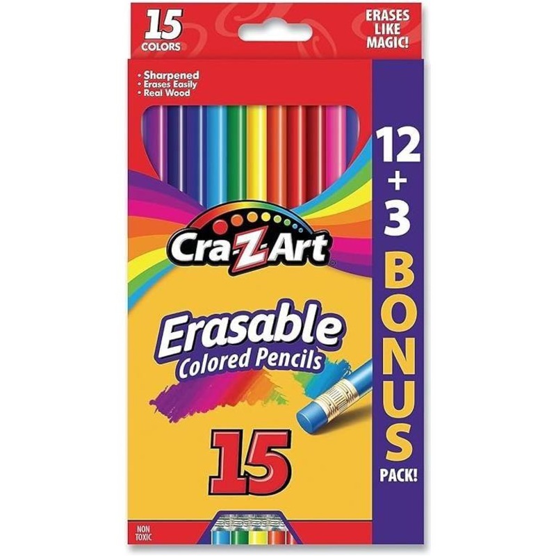Cra Z Art 15 Erasable Coloured Pencils