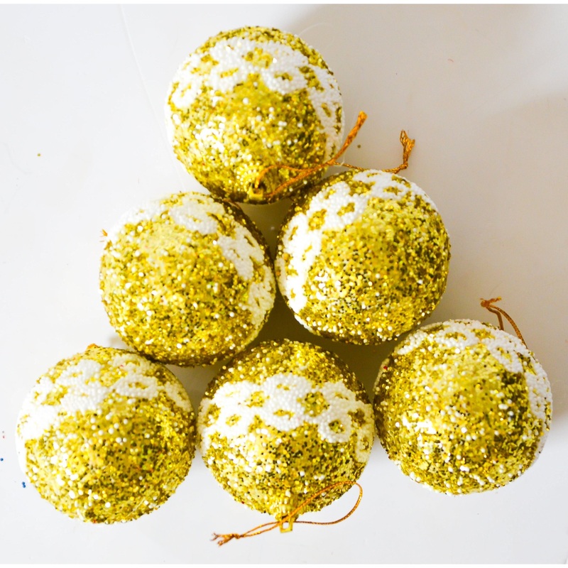 Golden Balls 8 Christmas Decor 19AH286