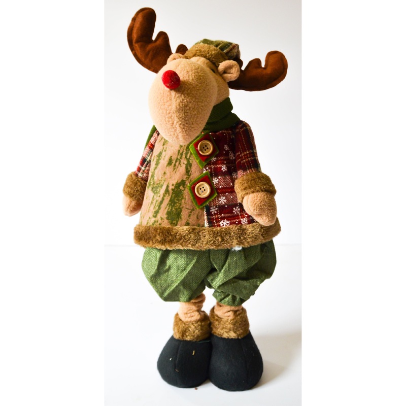 Moose Large with Coat Christmas Decor