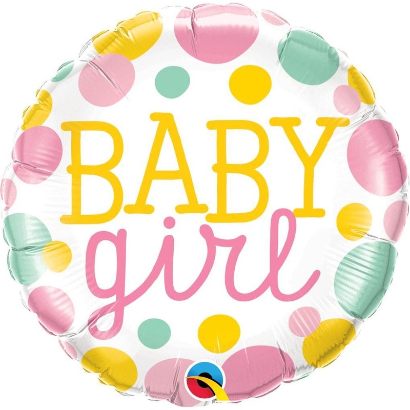 Qualatex Baby Girl Polka 55388 Balloon