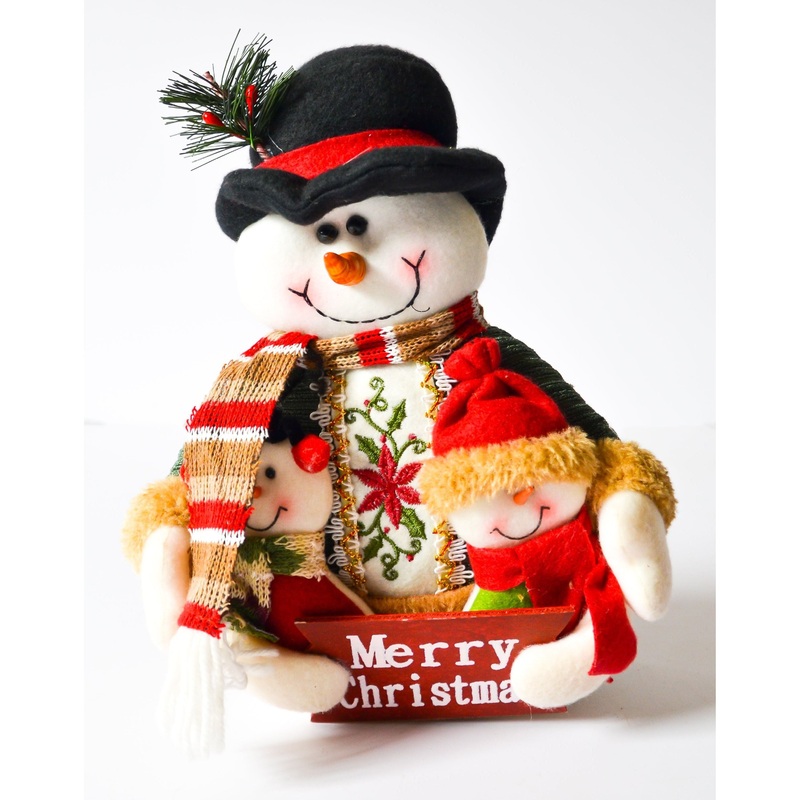 Snowman with Christmas Decor Sign