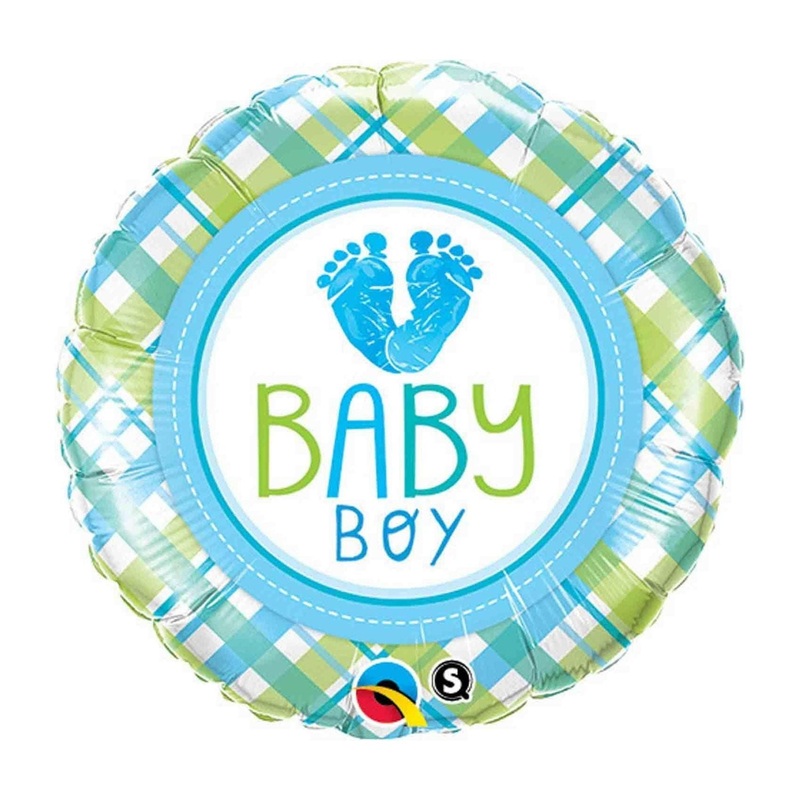 Qualatex Baby Boy Feet 25726 Balloon