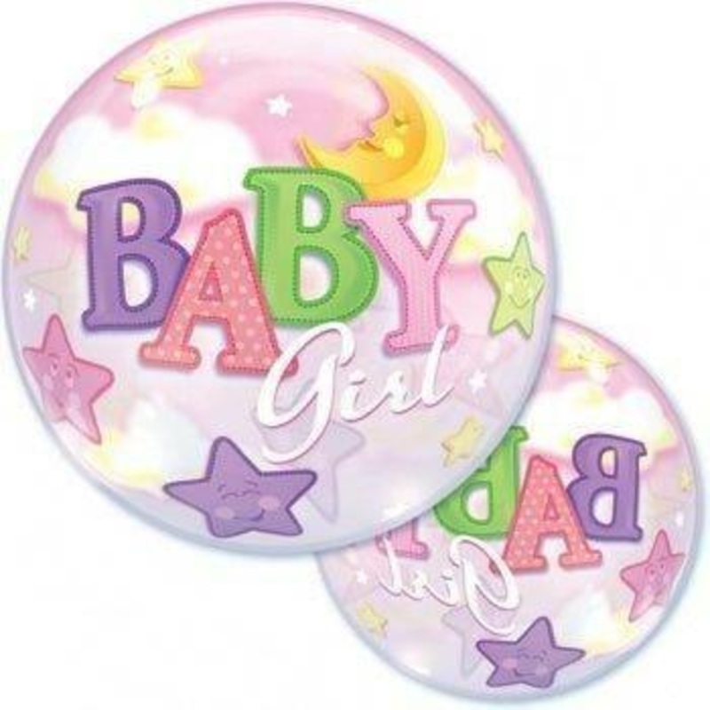 Qualatex Baby Girl Moon 23598 Balloon