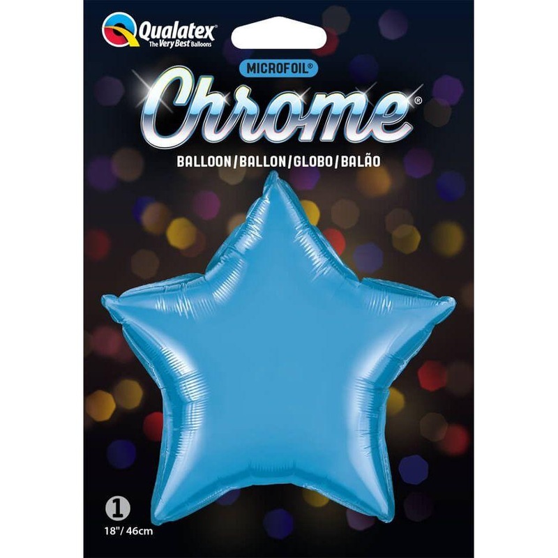 Qualatex Chrome Blue Star 90081 Balloon