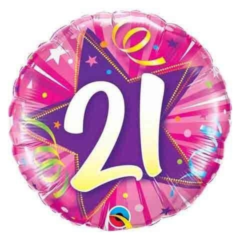 Qualatex No 21 Purple Star 24007 Balloon