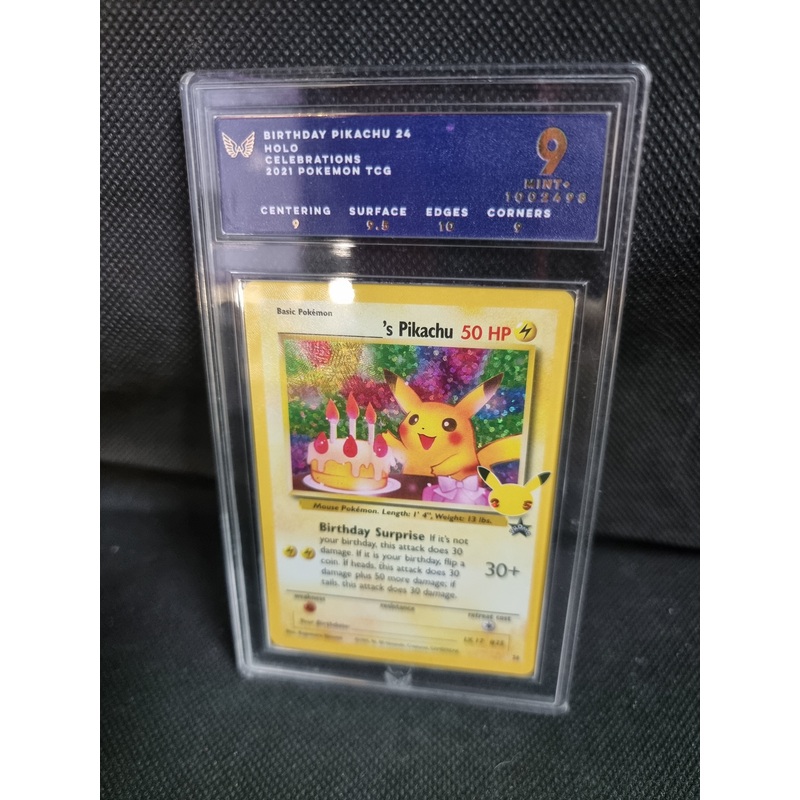 Birthday Pikachu Holo ARK TCG 9 Mint WOTC 2000 Pokmon Black Star Promo #24