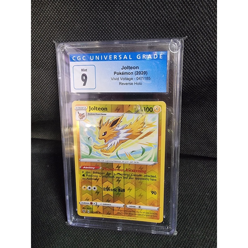 CGC 9 MINT Jolteon 047/185 Vivid Voltage REVERSE HOLO-Pokemon Card