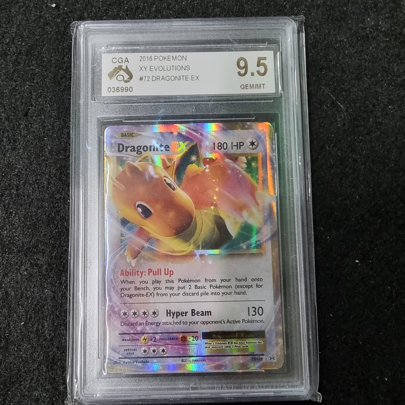 Pokmon XY Evolutions Holo Dragonite EX #72/108 - CGA 9.5 GEM/MT