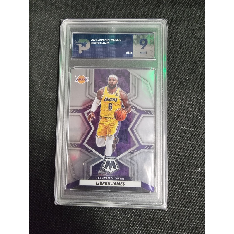2021-2022 Panini Mosaic LeBron James #146 Los Angeles Lakers PSG 9 MINT