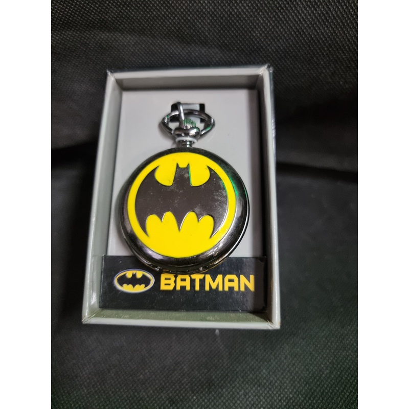 Batman Pocket Watch DC Comic Fan Gift Dark Knight Black And Yellow