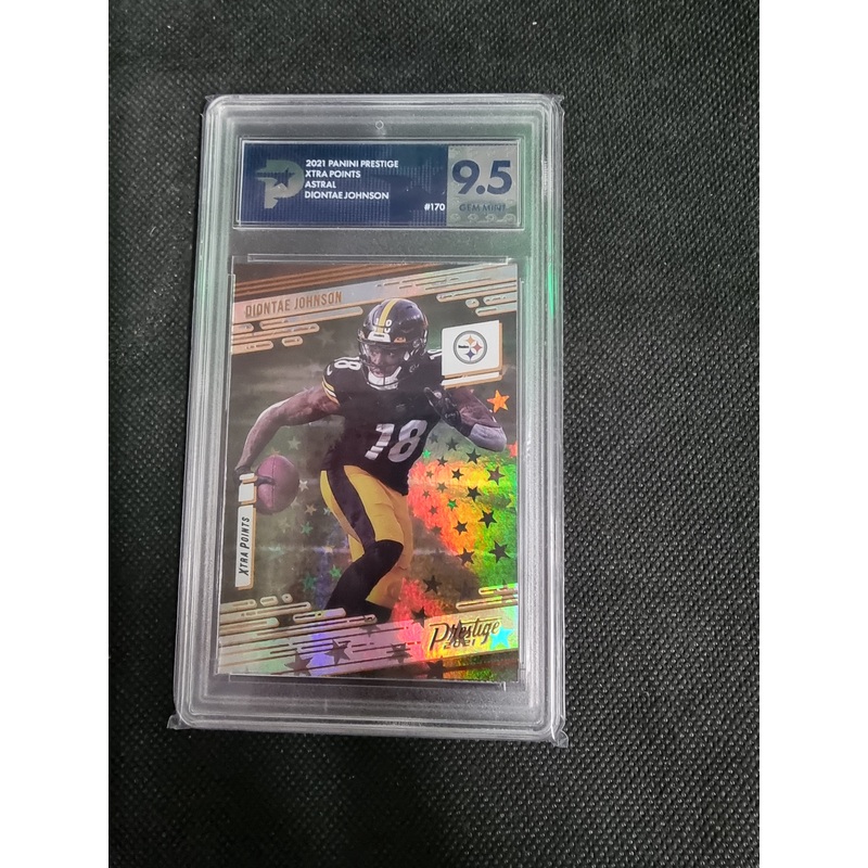 PSG 9.5 GEM MINT 2021 Panini Prestige DIONTAE JOHNSON Xtra Points ASTRAL Parallel #170 Steelers