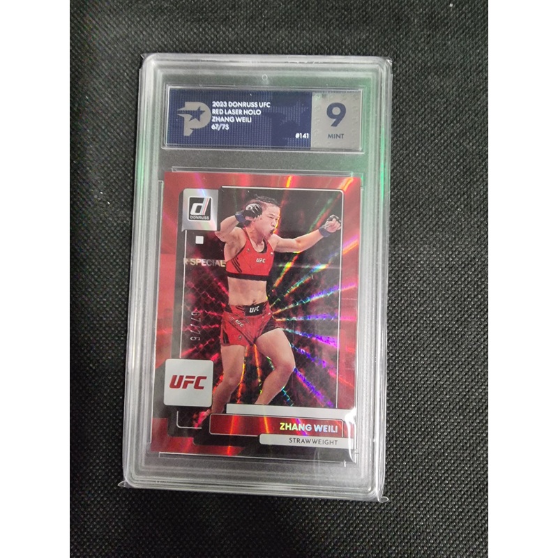 PSG 9 MINT ZHANG WEILI 2023 UFC Donruss ORANGE #141 STRAWWEIGHT