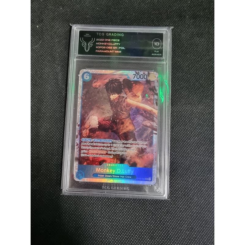 TCG 10 Monkey D. Luffy OP02-062 Secret Rare SR One Piece Paramount War English
