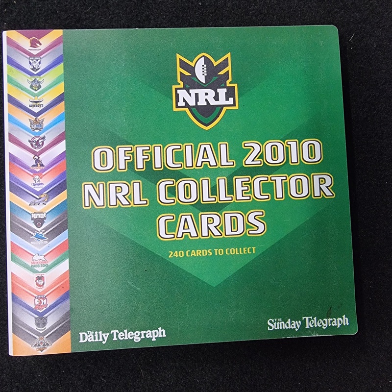 NRL OFFICIAL 2010 COLLECTOR CARDS & ALBUM COMPLETE