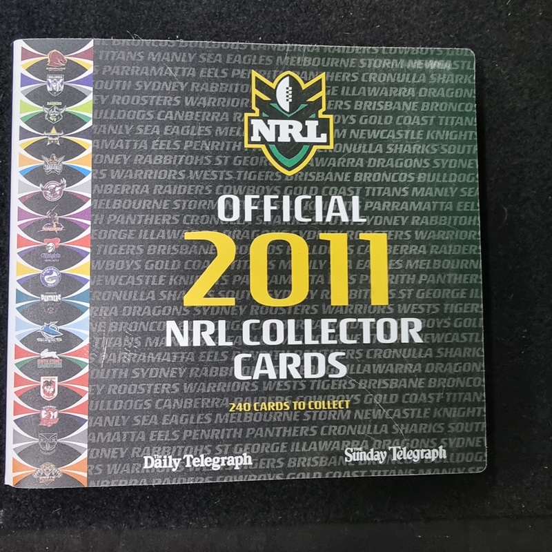 NRL OFFICIAL 2011 COLLECTOR CARDS & ALBUM INCOMPLETE