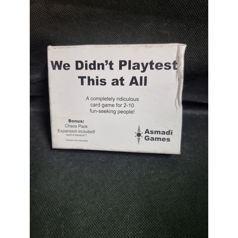 WE DID'NT PLAYTEST THIS AT ALL ASMADI GAMES
