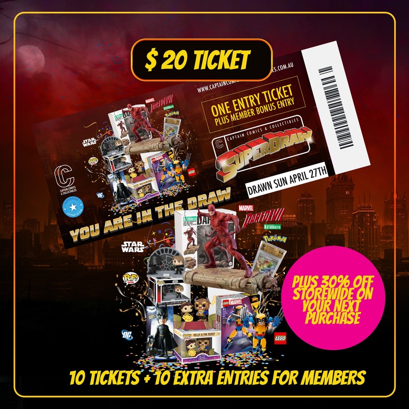 Captain Comics SuperDraw Giveaway $20 Ticket: 10 Entries+10 Extra Entries for Members