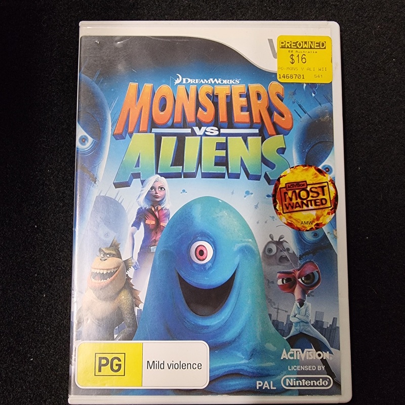 WII MONSTER VS ALIENS