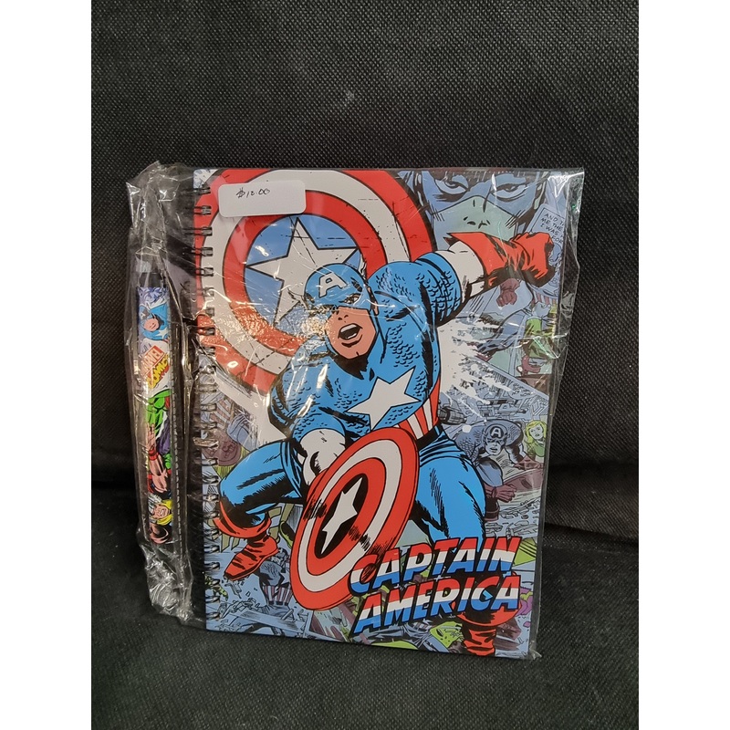 CAPTAIN AMERICA NOTE BOOK AND PEN
