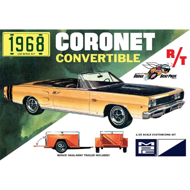 1968 Dodge Coronet Convertible w/Trailer (1/25)